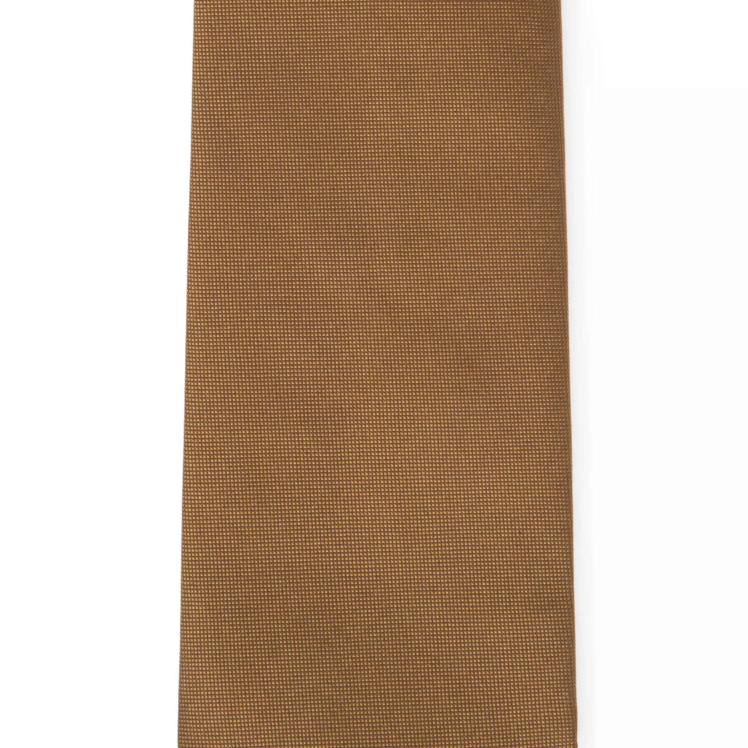 Mustard Yellow Plain Woven Silk Tie