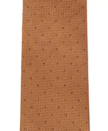 Mustard Yellow Pin Dot Textured Silk Woven Tie
