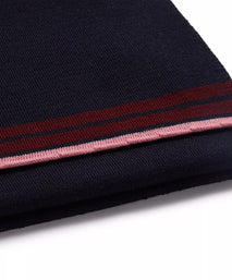 Navy Blue Knitted Merino Wool Hat & Scarf Set