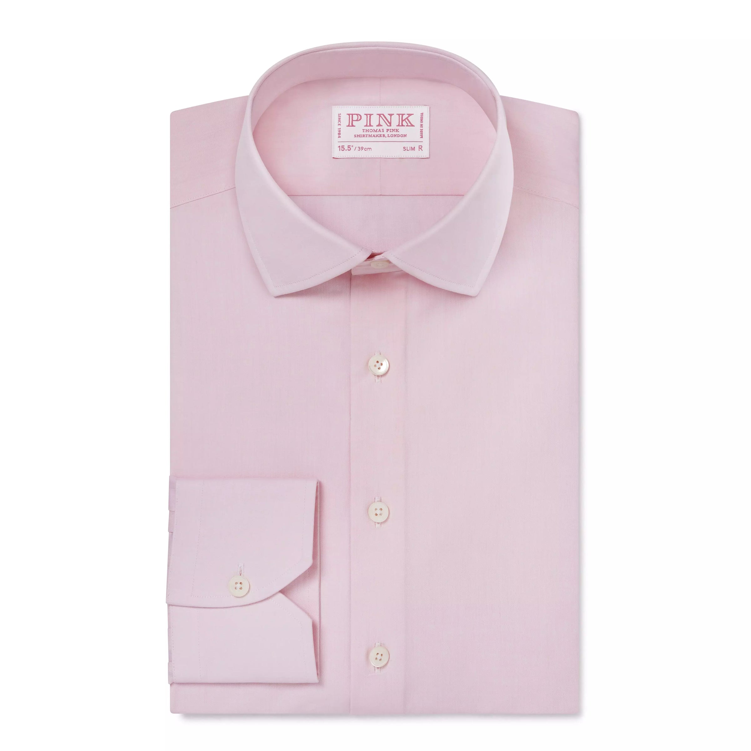 Pale Pink Slim Fit Essential Poplin Formal Shirt