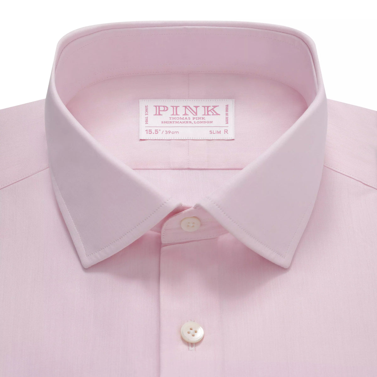 Pale Pink Slim Fit Essential Poplin Formal Shirt