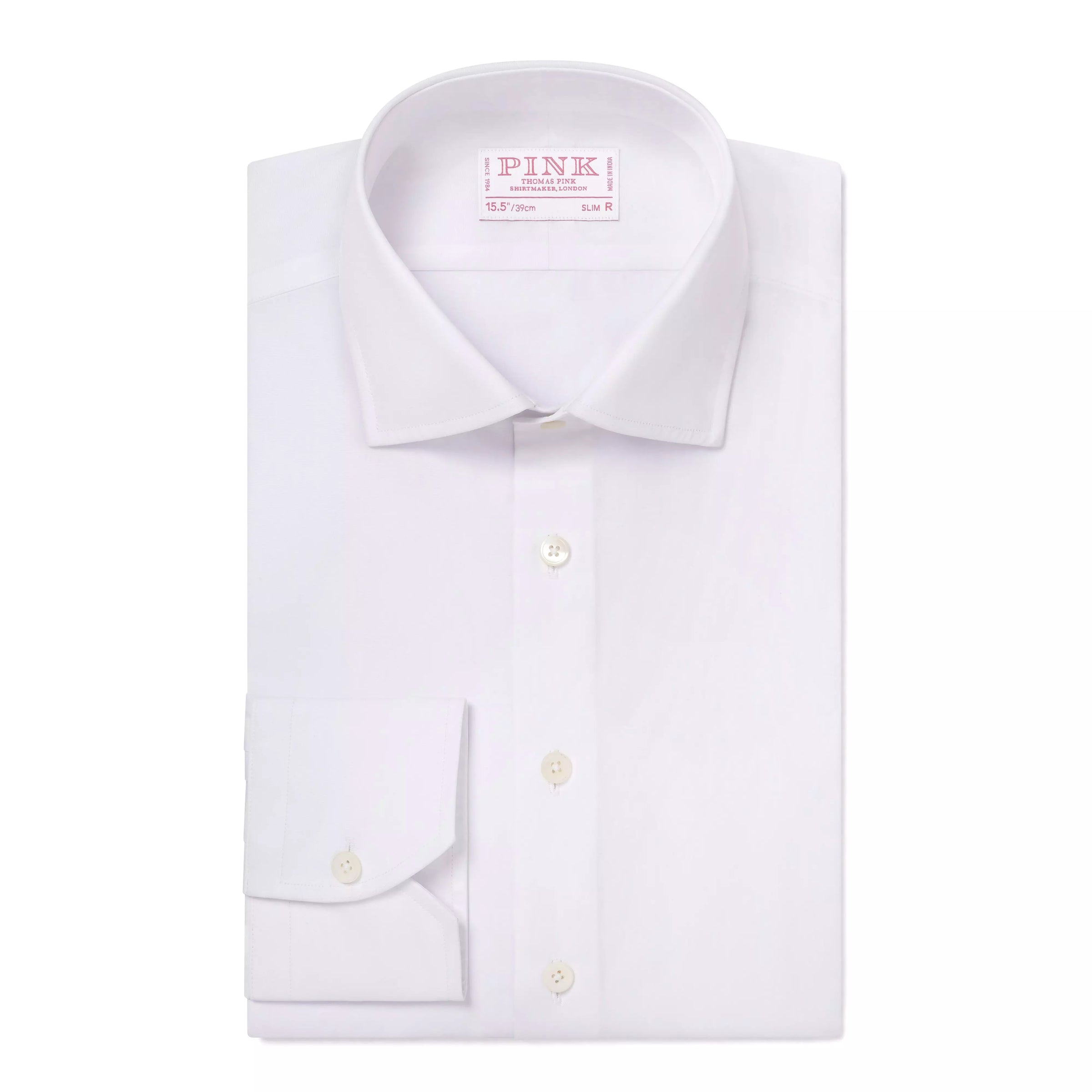White Slim Fit Essential Poplin Formal Shirt