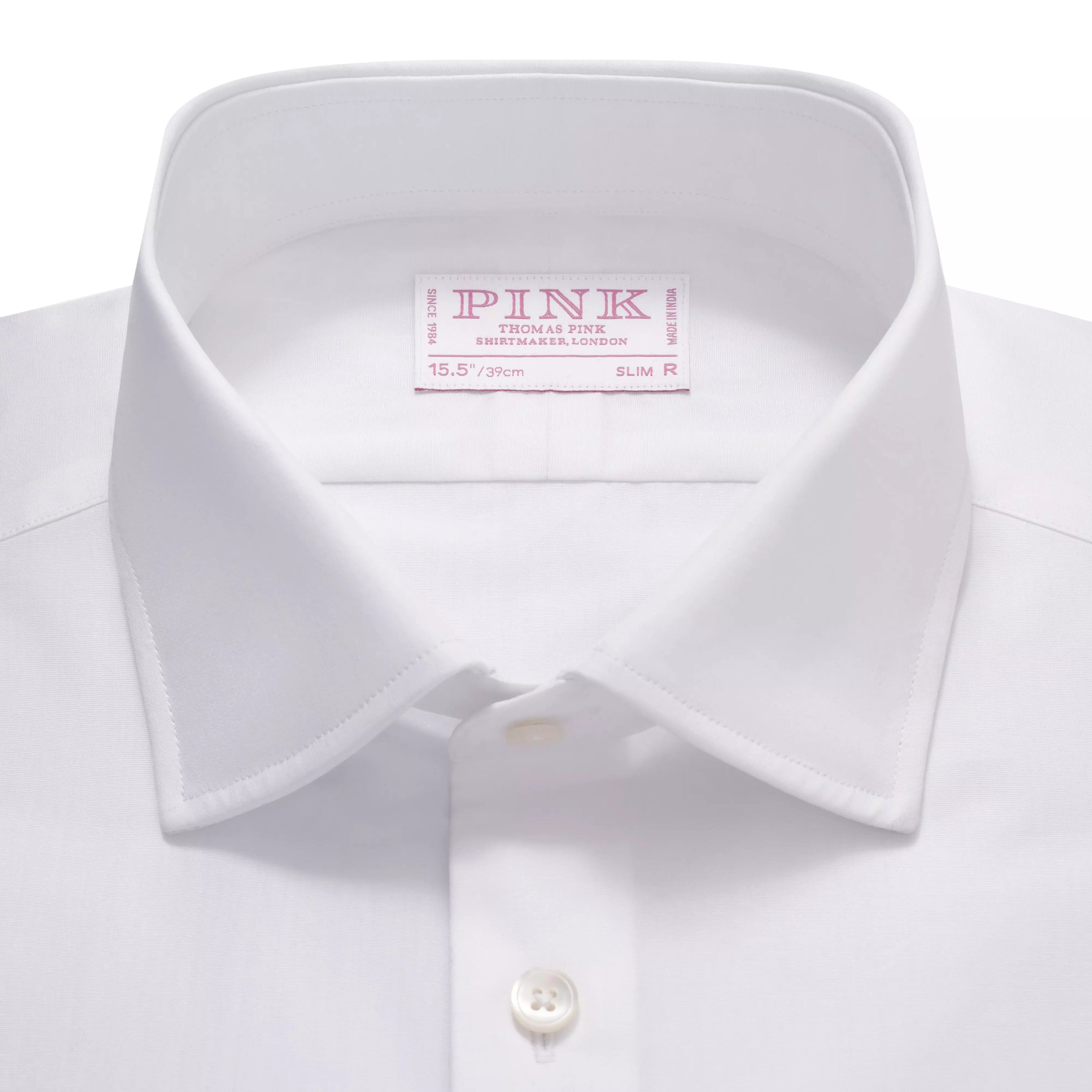 White Slim Fit Essential Poplin Formal Shirt