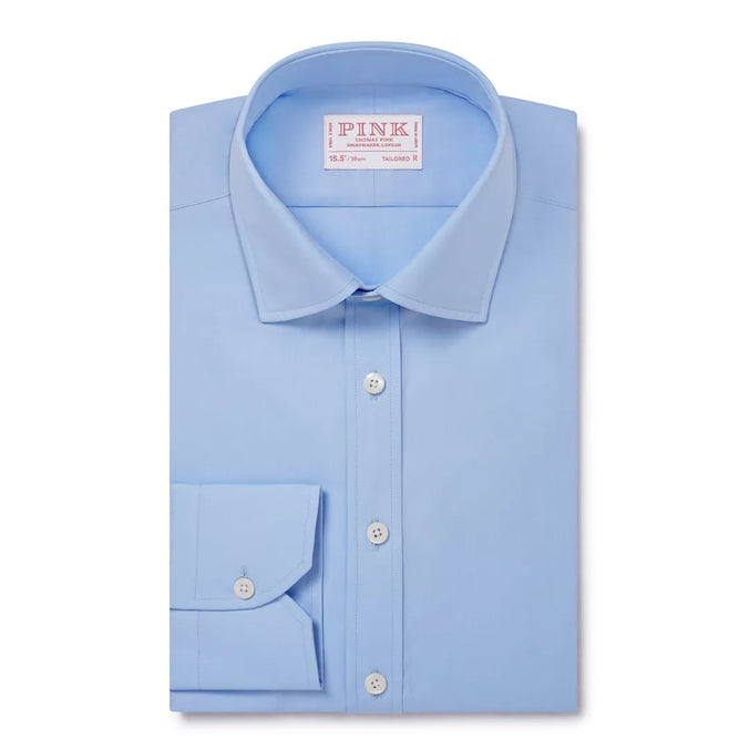 Pale Blue Tailored Fit Essential Poplin Formal Shirt