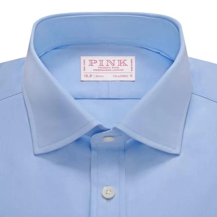 Pale Blue Tailored Fit Essential Poplin Formal Shirt