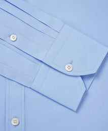 Pale Blue Tailored Fit Essential Poplin Formal Shirt