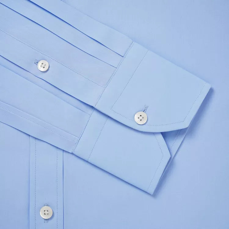 Pale Blue Tailored Fit Essential Poplin Formal Shirt