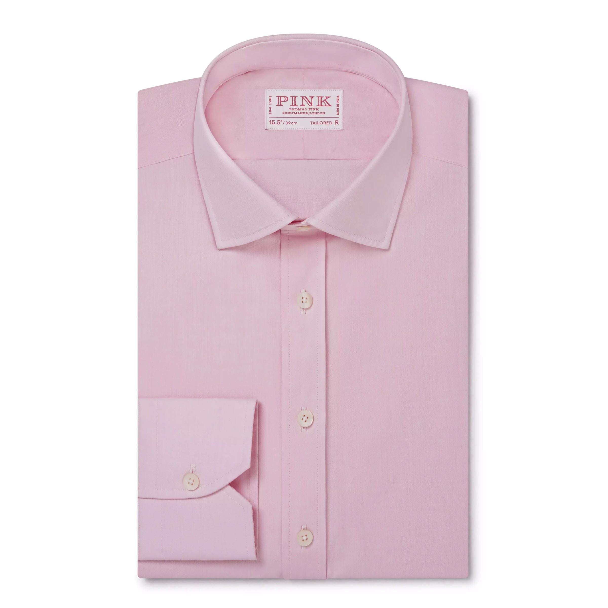 Pale Pink Tailored Fit Essential Poplin Formal Shirt