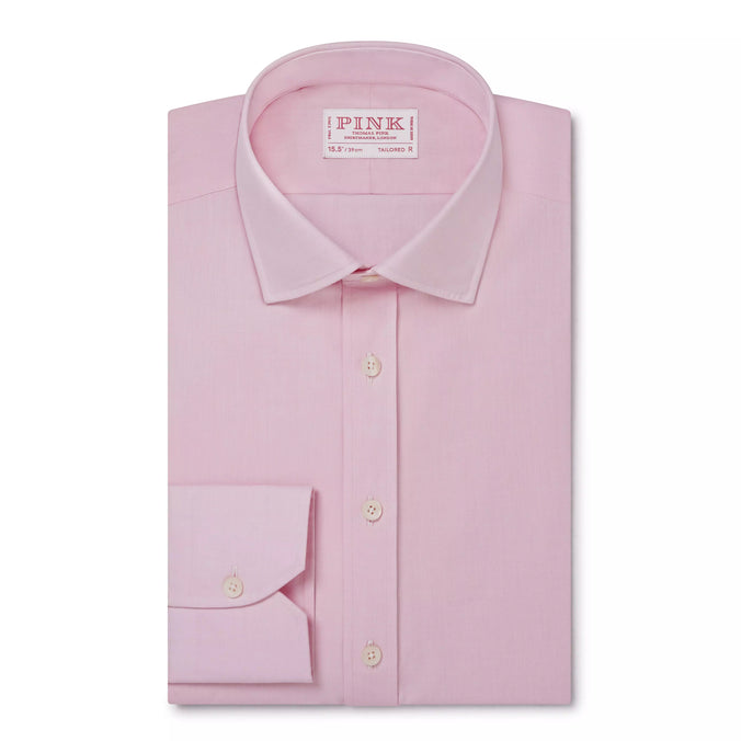 Pale Pink Tailored Fit Essential Poplin Formal Shirt