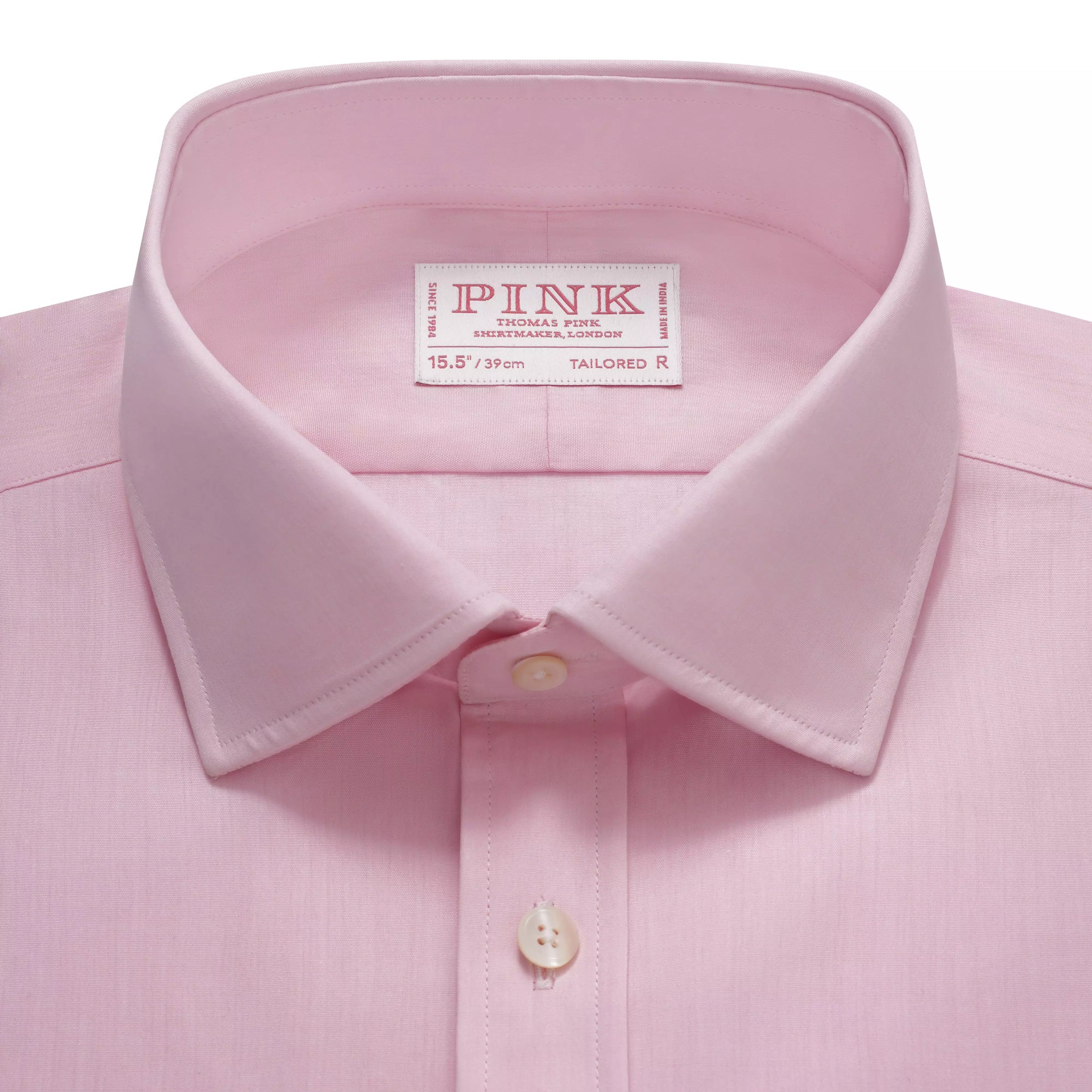 Pale Pink Tailored Fit Essential Poplin Formal Shirt