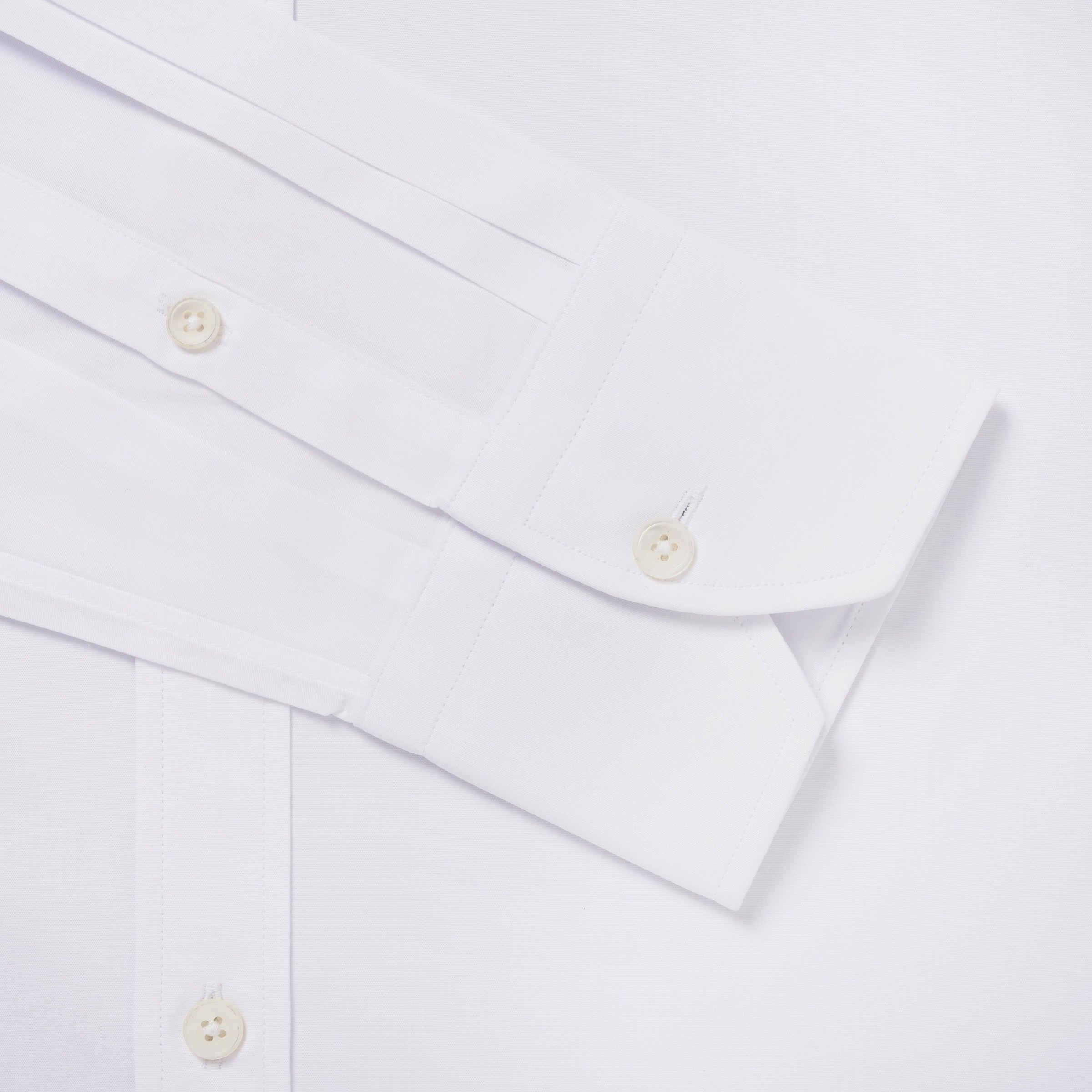 White Slim Fit Essential Poplin Formal Shirt