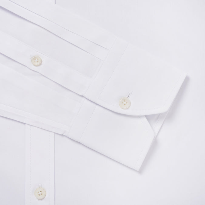 White Slim Fit Essential Poplin Formal Shirt