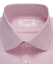 Pale Pink Tailored Fit Double Cuff Poplin Formal Shirt