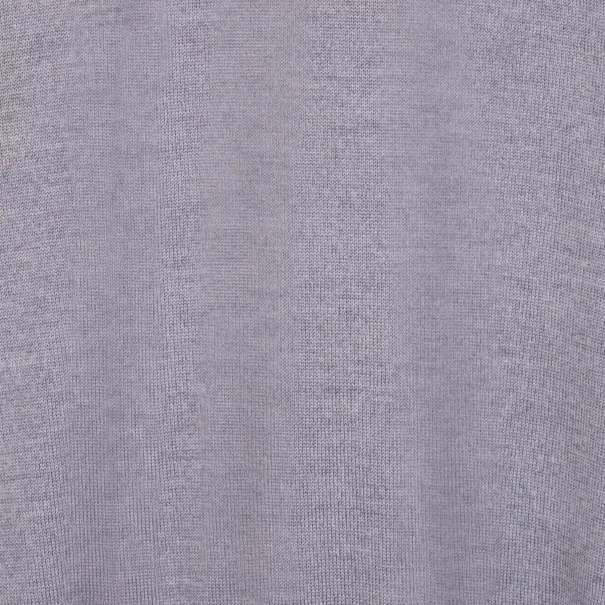 Pale Grey Merino Wool Long Sleeve Polo Shirt