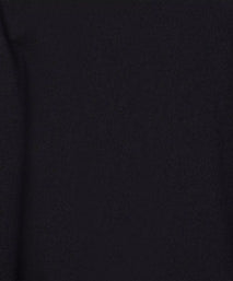 Black Merino Wool Long Sleeve Polo Shirt