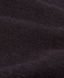 Grey Merino Wool Long Sleeve Polo Shirt